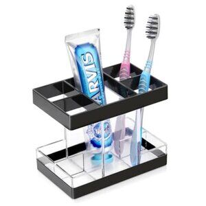 Toothbrush Holder Bathroom Counter Organizer Electric Toothpaste Makeup Brush